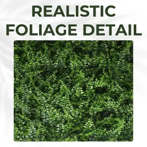 Artificial Plant Flower Living Wall Panels Realistic - Fern - Indoor / Outdoor - 1m x 1m - Home, Garden, Office