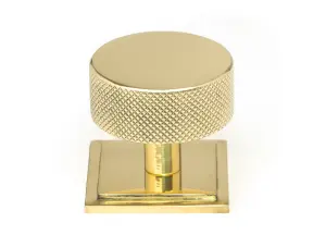 From The Anvil Polished Brass Brompton Cabinet Knob - 38mm (Square)