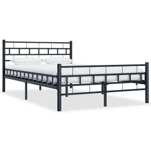 Berkfield Bed Frame Black Metal 120x200 cm