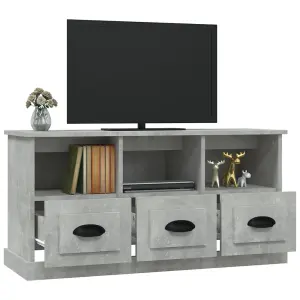 Berkfield TV Cabinet Concrete Grey 100x35x50 cm Engineered Wood