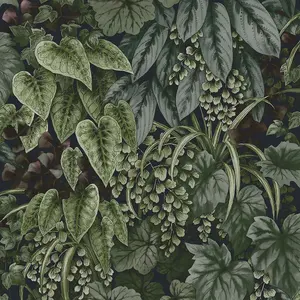 Cascading Gardens Wallpaper Collection Navy Holden 91361