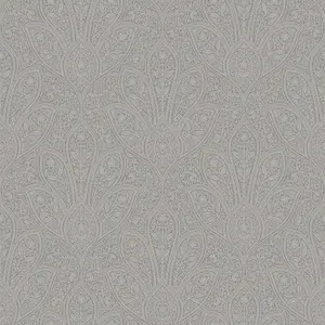 Galerie Homestyle Dark Grey Distressed Paisley Smooth Wallpaper