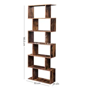 Geena Bookcase Rustic Brown