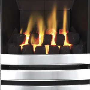 Focal Point Langham multi flue Chrome effect Remote controlled 3.1kW Gas Fire