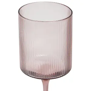 Set of 4 Wine Glasses AMETHYST Pink