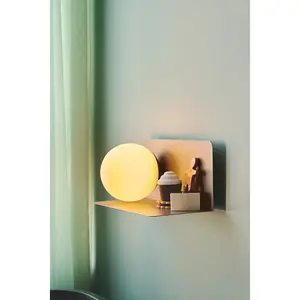 Nordlux Lilibeth Indoor Shelf Wall Light in Brown (Height) 16cm