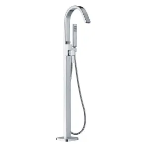 Tyrell Polished Chrome Floor Standing Bath Shower Mixer Tap