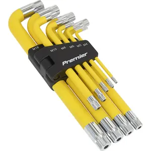 9 Piece Jumbo Spline Key Set - M4 to M18 Sizes - 95 to 228mm Length - Anti-Slip