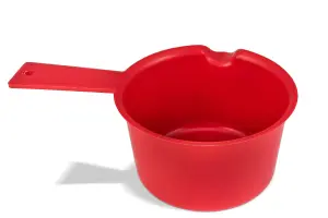 Good2Heat Microwave Cookware Red Round Plastic Dishwasher Safe Saucepan with Pouring Lip 600ml