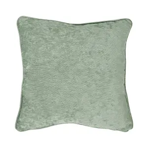 Textured Chenille Green Textured Filled Cushion