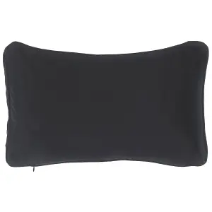 Set of 2 Cushions GUDARI Boucle 30 x 50 cm Solid Black