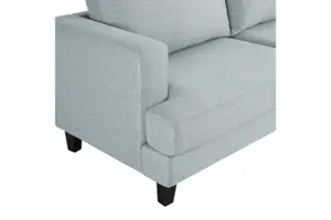 Dale 3 Seater Sofa, Pale Blue Linen Fabric