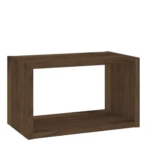 Cube Floating Wall Shelf Unit in Walnut