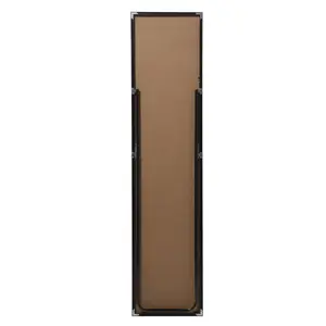 GoodHome Muhely Brushed Black Rectangular Freestanding Framed Mirror, (H)150.5cm (W)35.5cm