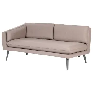 Outdoor Upholstered Sofa Garden Sofa LORETELLO Polyester Beige 4 Seater