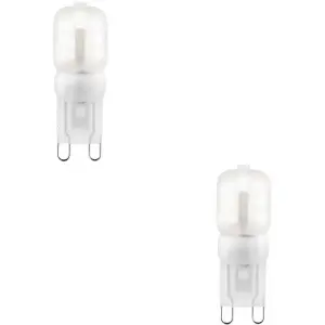 2 PACK Frosted PC G9 2W SMD LED Light Bulb - Non-dimmable Cool White - 200lm 4000k