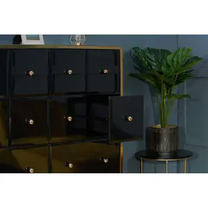 Birlea Fenwick Merchant Chest Black & Gold