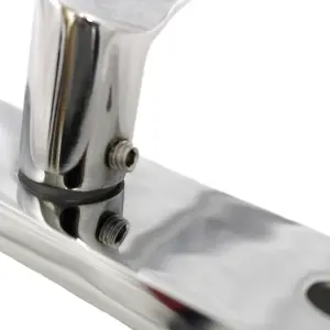 Monja Astrid Door Handles Arched Lever Polished Chrome Key Lock