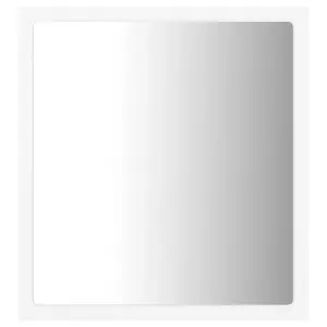 Berkfield LED Bathroom Mirror White 40x8.5x37 cm Engineered Wood