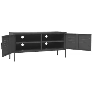 Berkfield TV Cabinet Anthracite 105x35x50 cm Steel