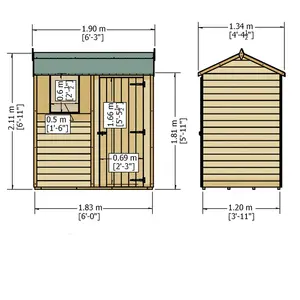 6 ft. W x 4 ft. D Garden Shed