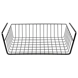 Pack of 2 Under Shelf Storage Basket Storage Organizer for Kitchen Bathroom Office Pantry Cabinet - Under Shelf Hanging Metal