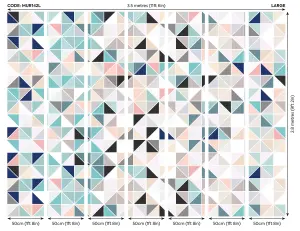 Origin Murals Geometric Triangles Green, White & Pink Matt Smooth Paste the Wall Mural 350cm wide x 280cm high