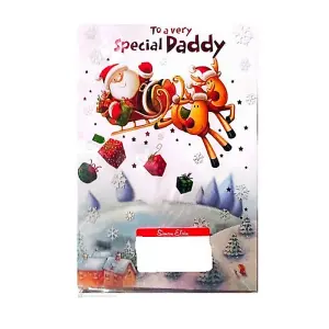 Simon Elvin To A Very Special Daddy Christmas Card (Pack of 6) White/Red (One Size)