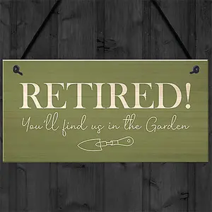 Red Ocean Funny Garden Sign Novelty Retirement Gift Hanging Door Summerhouse Sign Shed Sign Gift For Him Her Friendship Gift