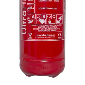 UltraFire 2kg Powder Fire Extinguisher - 5 Year Warranty