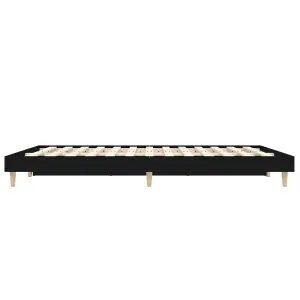 Berkfield Bed Frame Black 120x190 cm Engineered Wood