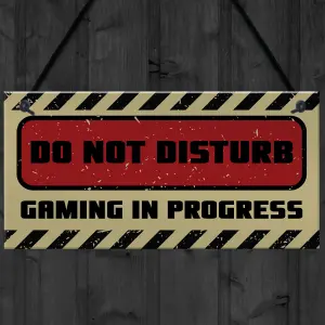 Do Not Disturb Gaming Sign Hanging Gaming Room Sign For Man Cave Gamer Room