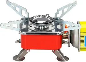 Mini Portable Camping Stove - High Efficiency Windproof Folding Gas Stove Burner - Compact Outdoor Cooking Gear with Carry Bag