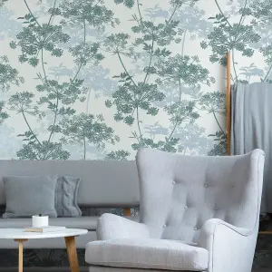 Superfresco Meadow Teal Floral Wallpaper