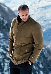 Men's Matthews Olive Half Length Waterproof Coat | Brook Taverner