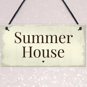 Red Ocean Summer House Plaque Garden Signs And Plaques Novelty Garden Shed Decorations Home Decor