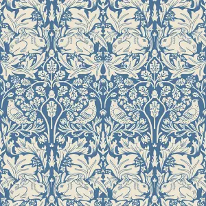 Hoopla Walls Forest Rabbit Navy Blue Smooth Matt Wallpaper