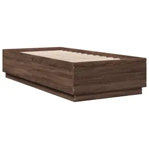 Berkfield Bed Frame without Mattress Brown Oak 90x200 cm