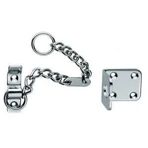 Heavy Duty Door Security Chain 195.5mm Length Polished Chrome Door Restrictor