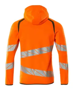 Mascot Accelerate Safe Hoodie with Zipper (Hi-Vis Orange/Moss Green)  (XX Large)