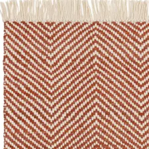 Handmade Kilim Modern Rust Geometric Cotton Jute Rug for Living Room and Bedroom-200cm X 290 cm