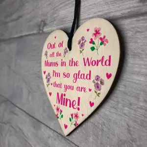 Novelty Gift For Mum On Mothers Day Birthday Thank You Gift For Her Wood Heart