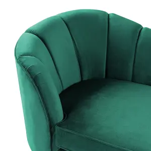 Left Hand Velvet Chaise Lounge Emerald Green ALLIER