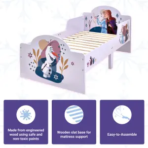 Disney Frozen Toddler Bed: Sturdy Engineered Wood Construction, Fits 140cm x 70cm Mattress (Mattress not included)