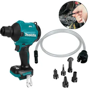 Makita DAS180Z 18v Brushless Dust Blower Inflator Deflator LXT + 5 Nozzles +Tube