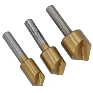 3pc HSS Countersinking Drill Bit Bore Set Tapered Drills