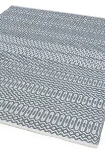 Teal Outdoor Rug, Geometric Stain-Resistant Rug For Patio Balcony Garden, 2mm Modern Outdoor Area Rug-160cm X 230cm