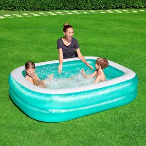 Bestway 450 Litre Rectangular Family Paddling Pool (201 x 150 x 51cm)