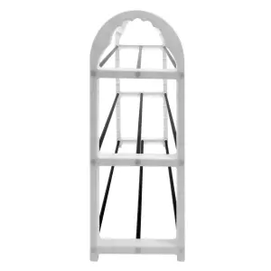 AMOS 3-tier Mini Shoe Rack Organiser - White & Black