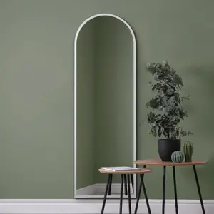 MirrorOutlet The Arcus White Framed Arched Wall Mirror 180CM X 60CM